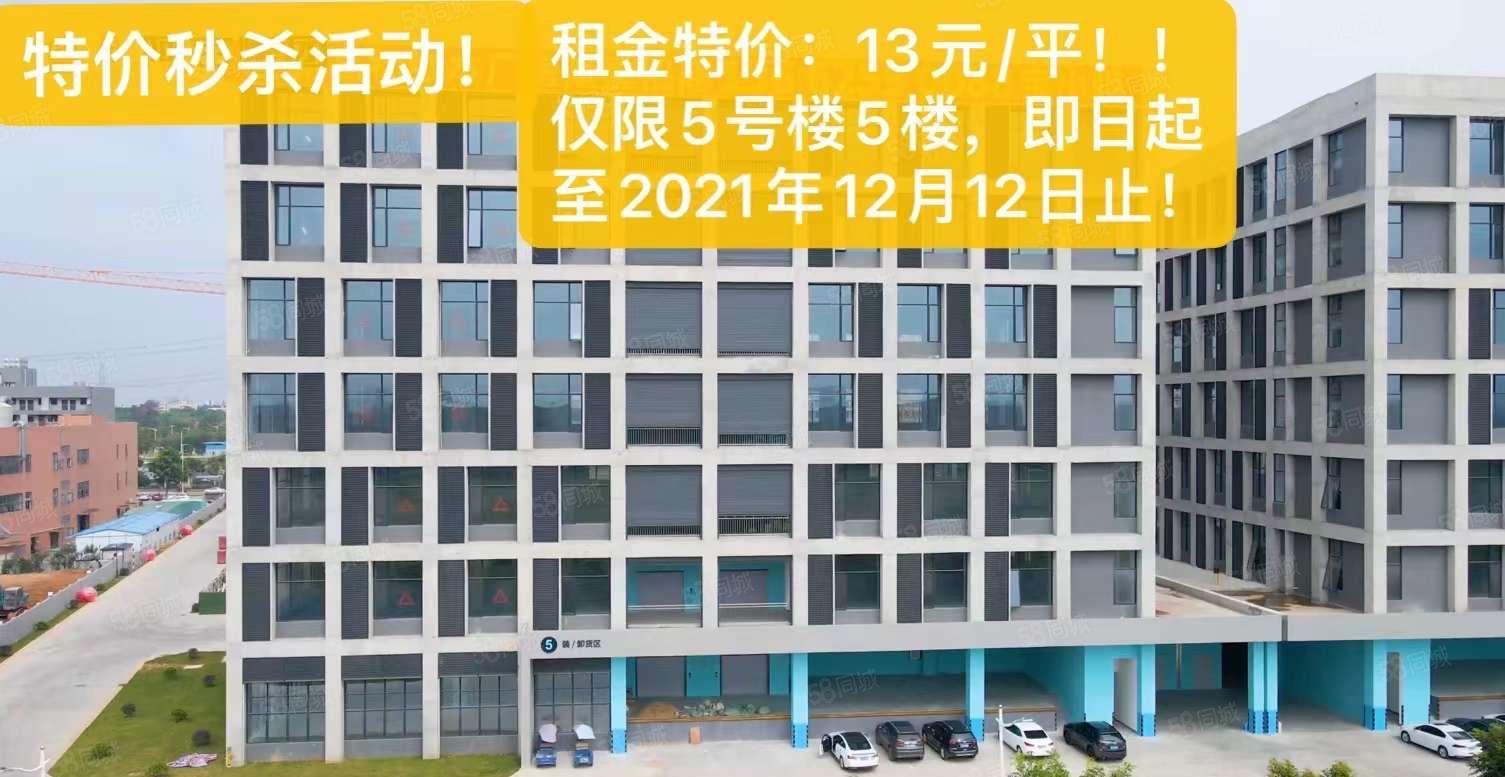 常平镇全新厂房5楼2800平只租13元 楼上5米高两部客梯