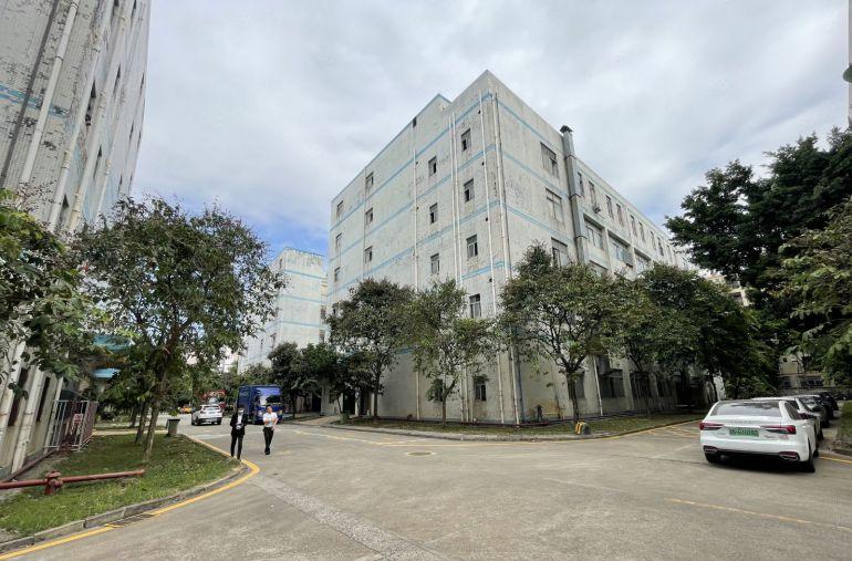 横岗原房东工业园楼上1000平带装修前台办公室厂房出租可分租